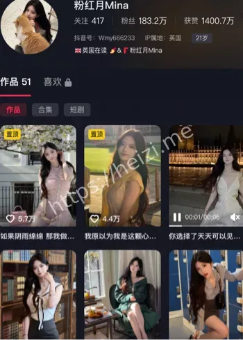 粉红月mina